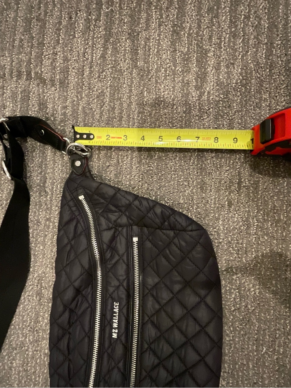 MZ Wallace Crosby Crossbody Sling Bag - Black Nylon - Picture 8 of 8
